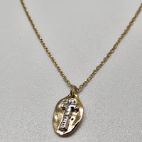 Faith Two Tone Cross Necklace