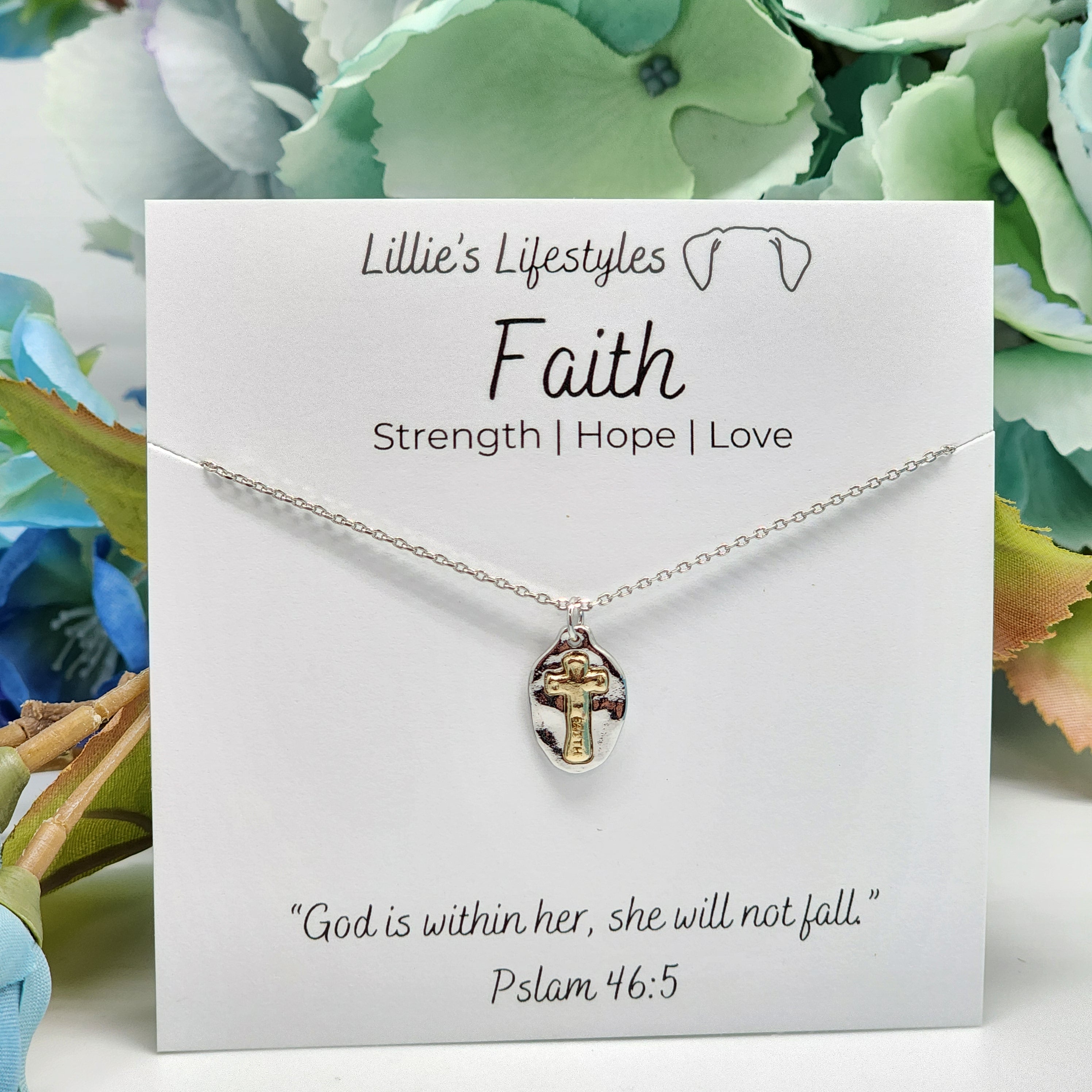 The Faith Pendant represents Strength, Hope and Love “God is within her ...