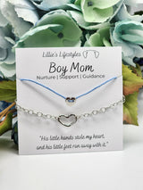 Boy Mom Blue Cord Layered Bracelet