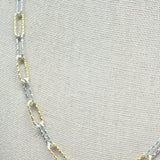 Sterling Silver14K gold filled paperperclip Necklace