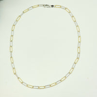 Sterling Silver14K gold filled paperperclip Necklace