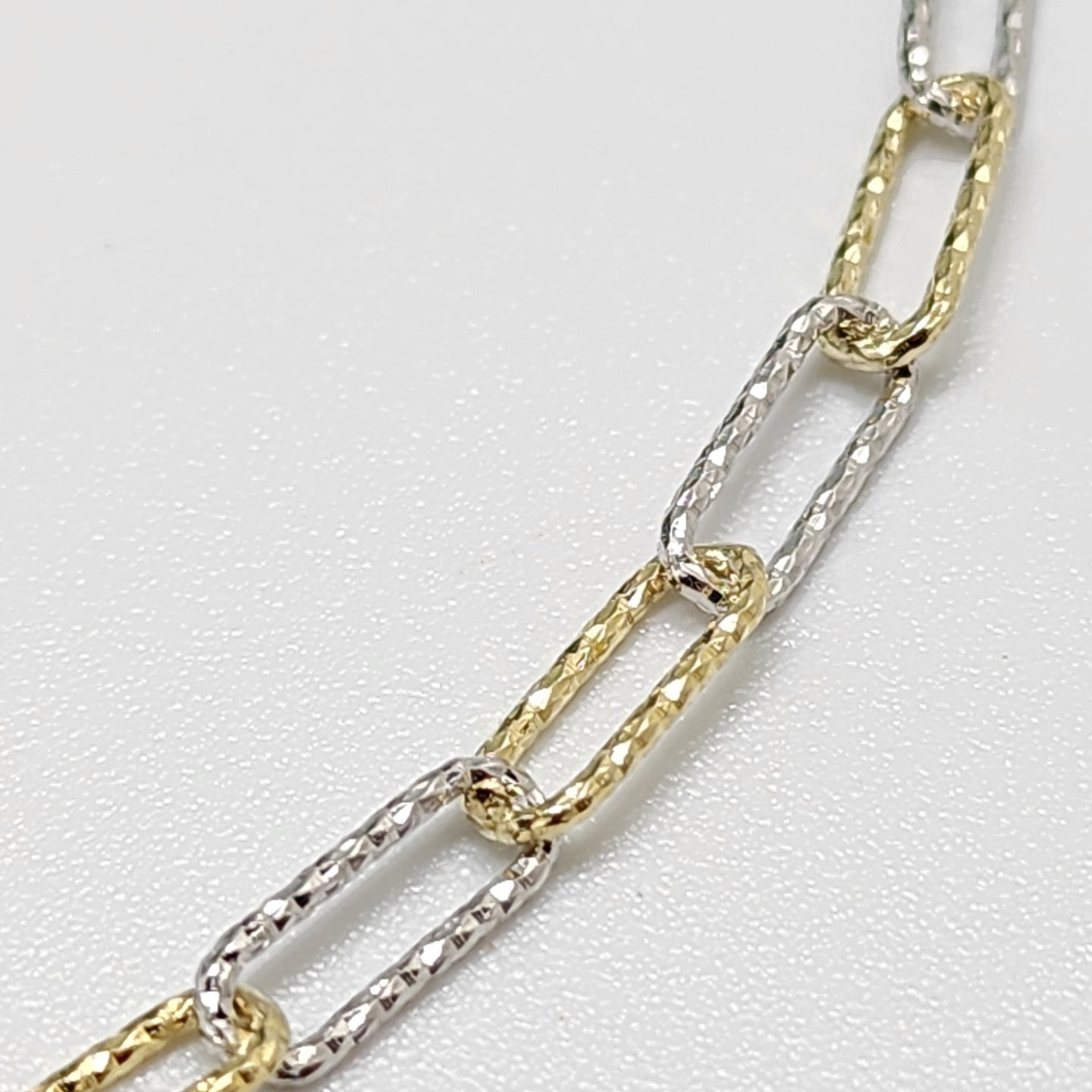 Sterling Silver 14k Gold filled paperclip Bracelet