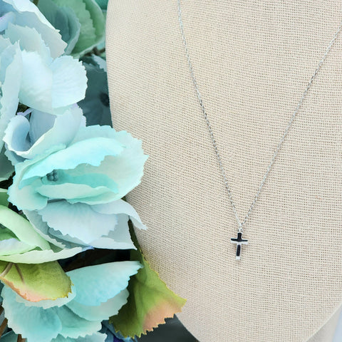 Sterling Silver with cross pendant Necklace