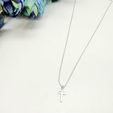 Sterling Silver with cross pendant Necklace