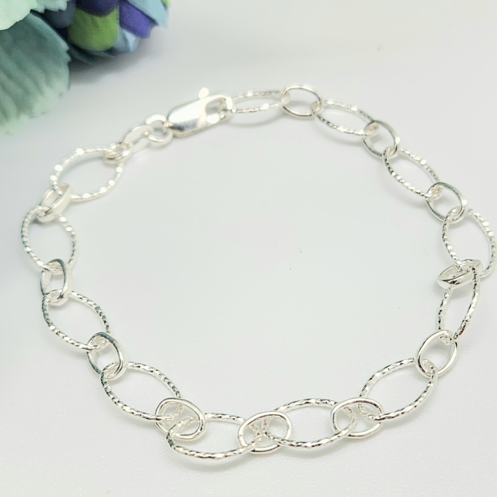 Sterling Silver oval linked Bracelet