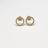 Sterling Silver circular CZ Earrings