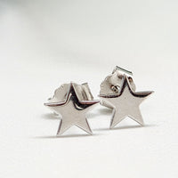 Sterling Silver Star Stud Earrings