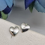 Sterling Silver Heart Stud Earrings