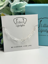 Sterling Silver paperclip Necklace