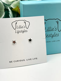 Sterling Silver Star Stud Earrings